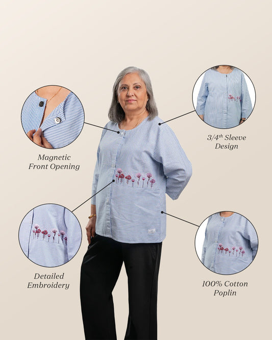 Ease On Embroidery Blouse