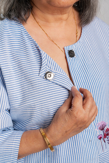 Ease On  Embroidery Blouse