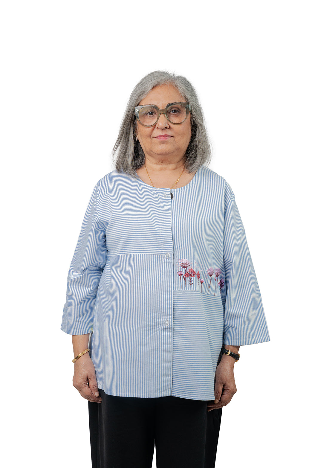 Ease On  Embroidery Blouse